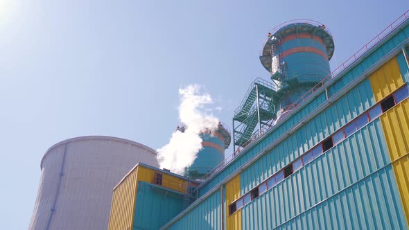 Smoke from factory chimney.