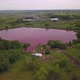 Artificial Lake in Industrial Zone, Unusual Pink Water, Aerial View - VideoHive Item for Sale