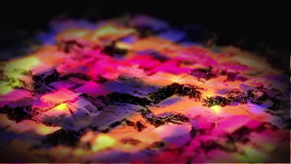 Animated Bright Landscape of Particles