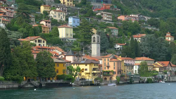 Village luxury resort town on Lake Como, Italy, Europe.