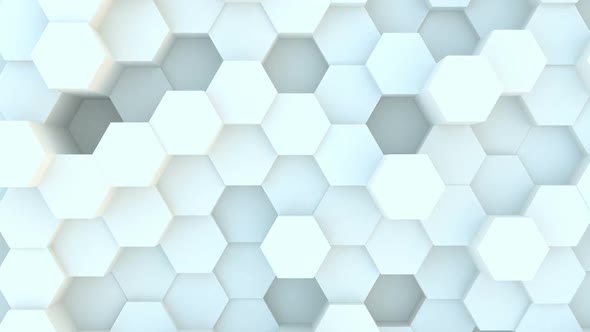 3d Looped Abstract Hexagonal Background