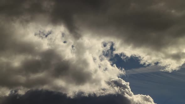 Blue Sky with Dark Clouds 