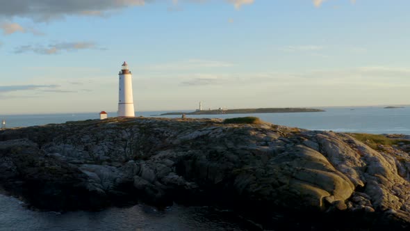 Lille Torungen Lighthouse - Coastal Lighthouse On The Island Of Lille Torungen, Arendal, Agder Count