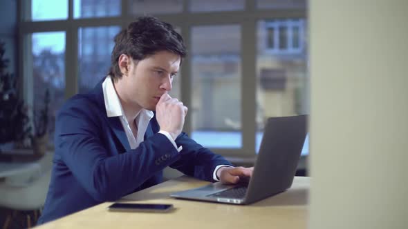 Male Concentrated at Working Place