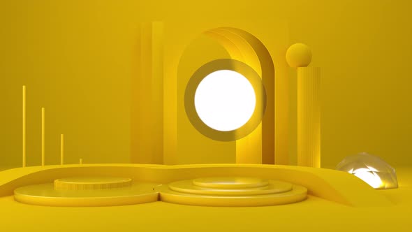 Stage Luxury Minimal Yellow Pantone Looping animation