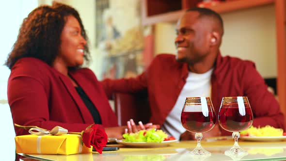 Handsome Elegant Man is Proposing to His Beautiful Girlfriend While They Having a Romantic Date in