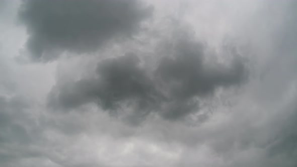 Storm Clouds Are Moving in Sky, Timelapse.