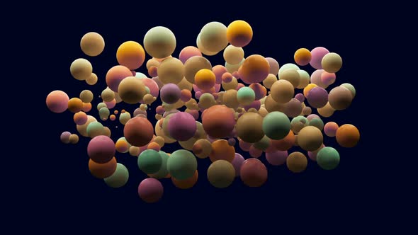 Digitally generated video of bubbles 