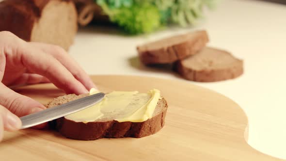 Smear Organic Butter on Bread