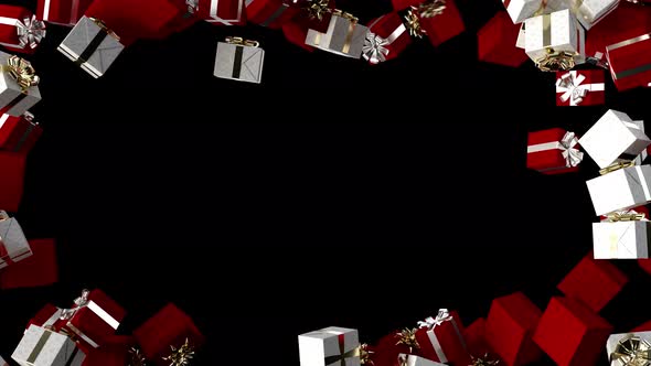 Floating Christmas Presents Frame