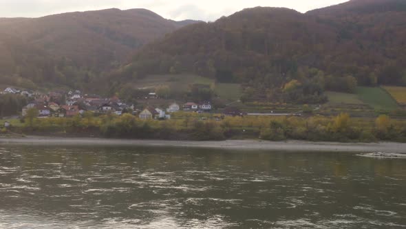 Boat Floating By The Danube River 