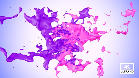 Pink & Purple Mixed Color Stream Splash Collision alt