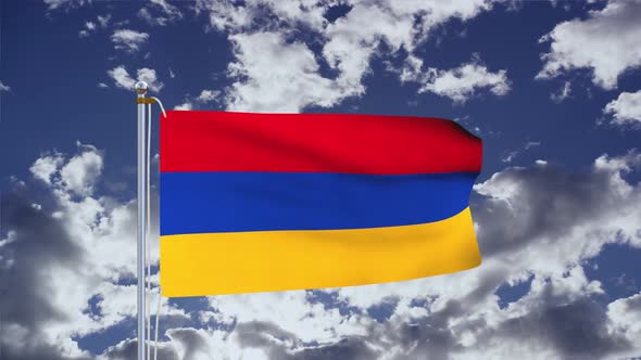 Armenia Flag Waving 4k