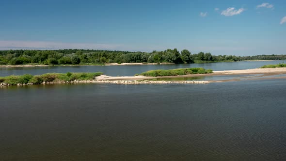 Sunny day on the River Vistula.