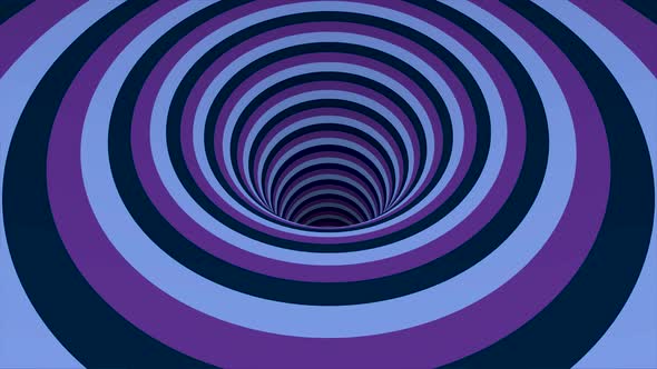Abstract motion animation in a color tunnel