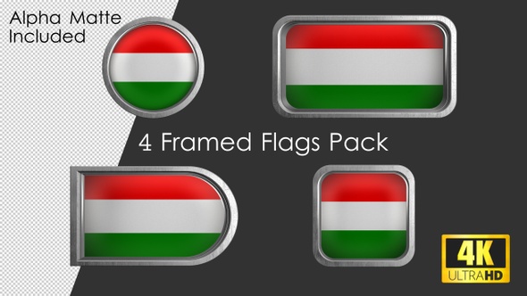 Framed Hungary Flag Pack