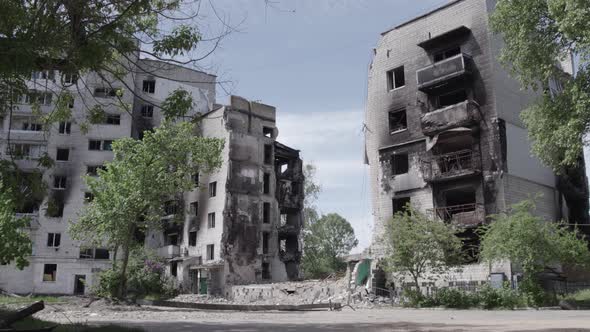 Consequences of the War in Ukraine  Ruined Multistorey House