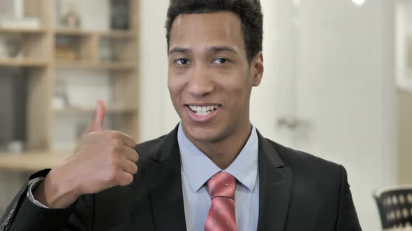 Thumbs Up By African Businessman