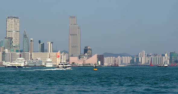 Victoria Harbor, Hong Kong skyline