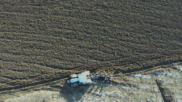 plowing field