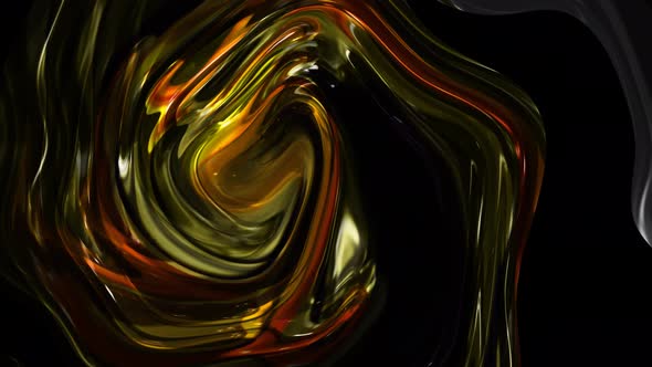 Abstract Background Oily Glossy Material Twisted Liquid Animation