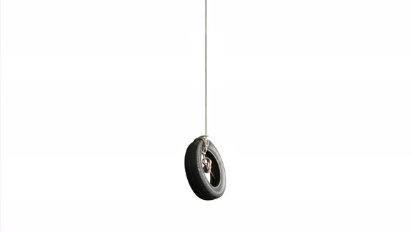 Isolated Tyre Or Tire Swing