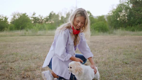 Charismatic with a Large Smile Blonde Hair Lady