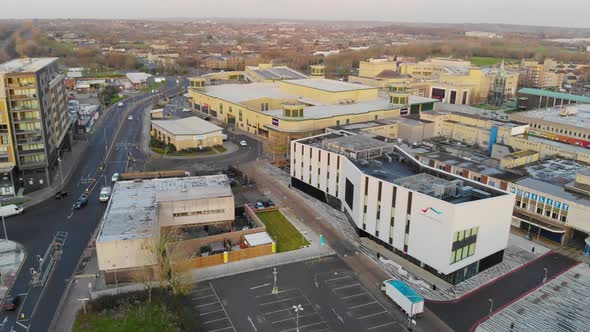 Flying past South Essex College, Basildon towards Westgate in the morning