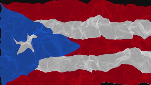 flag Puerto Rico turns into smoke. State weakening concept a crisis, alpha channel