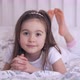 Barefoot Girl Resting on Bed - VideoHive Item for Sale