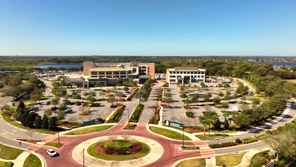 Aerial Drone Video Advent Health Winter Garden Fl Usa 4k