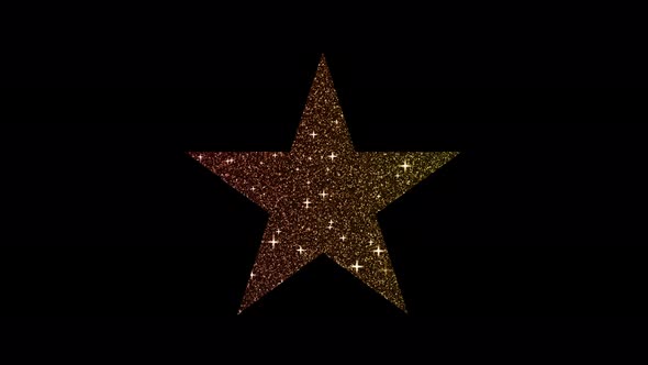 Star gold colors glitter background with sparkling texture.Animation of twinkling lights and stars