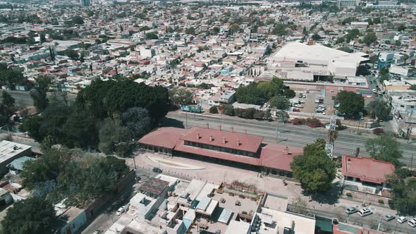 Rotational view of old Queretaro train station