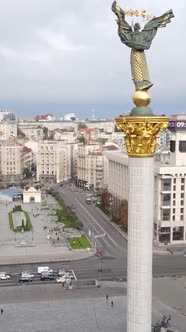 Vertical Video Kyiv Ukraine Independence Square Maidan