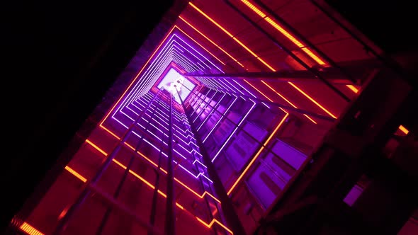 Lighting Effects In The Elevator Shaft