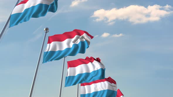 Flying Flags of Luxembourg