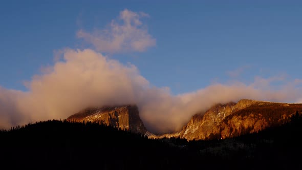 Time Lapse of clouds above the Rocky Mountains