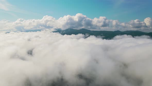 Flying in the Clouds Flying in the Clouds. The Clouds Are Moving on Camera. Flying Through the Cloud