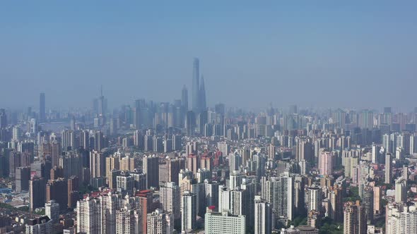 Shanghai City Aerial, China Construction