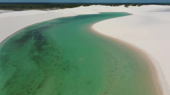 Lencois Maranhenses Brazil. Tropical scenery for vacation travel. Northeast Brazil.