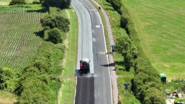 Road Resurfacing By Surface Dressing Process