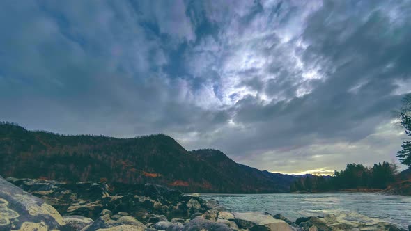 Time Lapse Shot of a River Near Mountain Forest