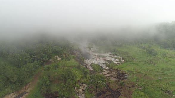 Volcano foggy