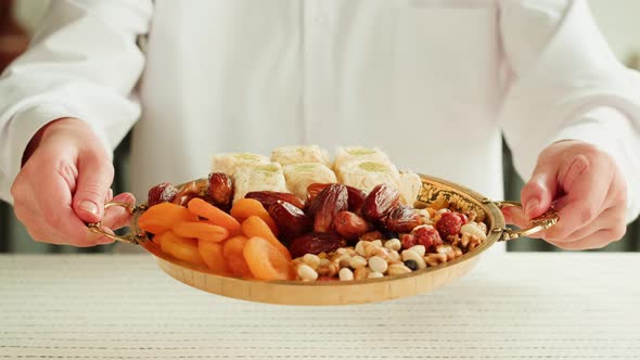 Dried Fruits Mix and Nuts Closeup