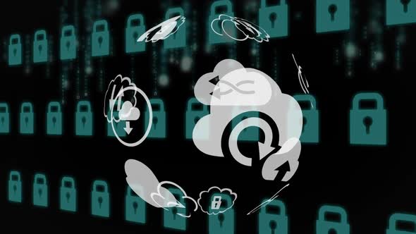 Different clouds icons and locks alt