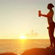 Fitness Woman And Sunset Landscape  - VideoHive Item for Sale