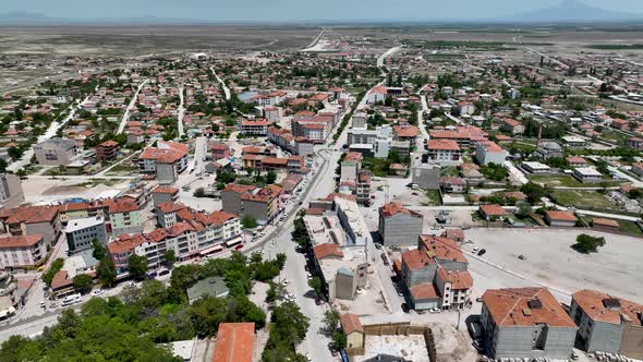 Old City in Turkey aerial view 4 K