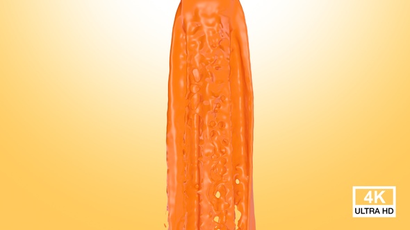 Orange Juice Splash Fountain 4K alt