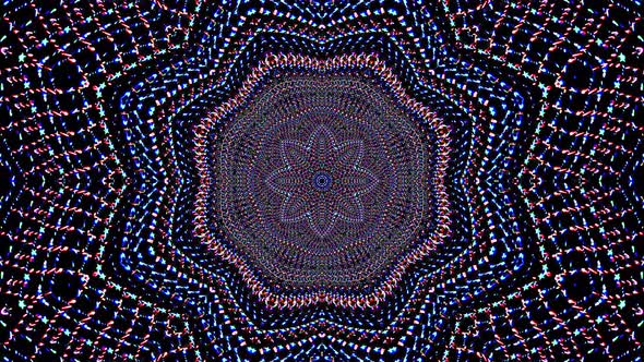 Abstract Kaleidoscope pattern with full colors. Magic mandala. 4k