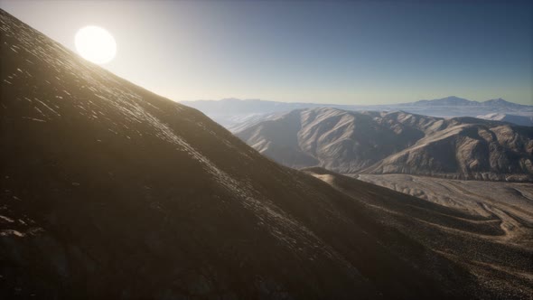 Mountains Landscape in Afghanistan at Sunset